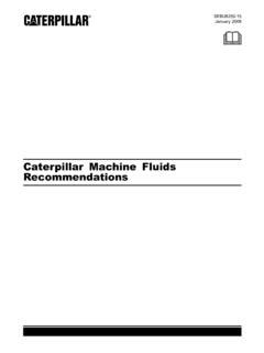 caterpillar machine fluids recommendations